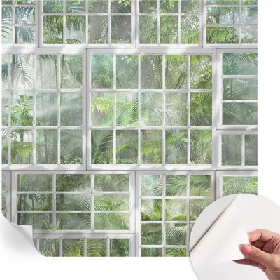 Produktbild von Selbstklebende Wandtapete - Dekorative Tapete für Wohnzimmer - Klebefolie für Wandbilder - Tapetenfolie für Wanddekoration - 250x250 cm - Grüner Wald