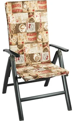 Obrázok produktu pre Podsedák na záhradnú stoličku – 47 x 115 cm – hnedý, červený