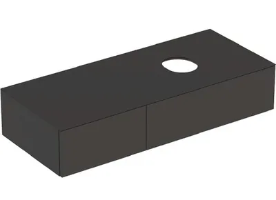 Produktbild von Geberit VariForm Unterschrank für Aufsatzwaschtisch, zwei Schubladen, Ablagefläche, Geruchsverschluss, Breite 120 cm, 501.172.00.1