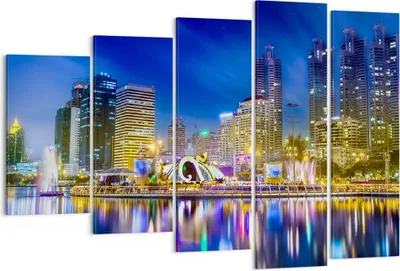Produktbild von Bild auf Leinwand - Leinwandbild - Asien bangkok gebäude stadt - 150x100cm - Wand Bild - Wanddeko - Leinwanddruck - Bilder - Kunstdruck - Wanddekoration - Leinwand bilder - Wandkunst - EG150x100-2447
