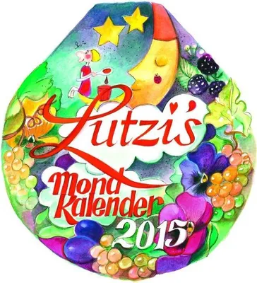 Produktbild von Lutzis Mondkalender rund Ø 16cm (Tagesabreisskalender) 2025