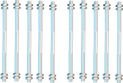 Produktbild von 10 Stück Gewindestange M8 Rechts - Links Gewinde 500 mm + 4 Muttern