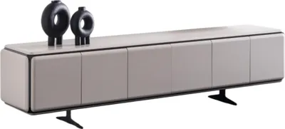 Produktbild von Moderner TV-Ständer aus Holz in Beige für eleganten Wohnstil