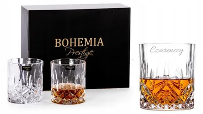 Produktbild von Set 6 Kristall-Whiskygläser Bohemia mit Gravur 300 ml