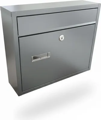 Image de Boîte aux lettres horizontale murale avec porte-nom, verrouillable
