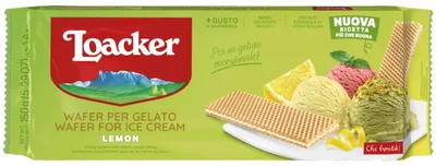 Produktbild von Loacker Eiswaffel Lemon knusprige Waffeln mit Zitronencreme 150g