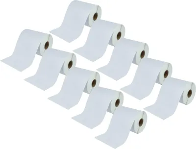 Produktbild von vhbw 10x Thermotransfer-Rolle 152,4mm x 101,6mm (250 Etiketten) kompatibel mit Zebra TLP2242, LP2844, S4M, LP2642, LP2242, LP2742 Drucker Weiß