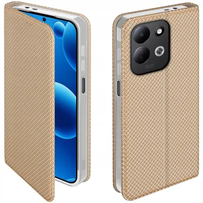 Produktbild von Klapphülle für Xiaomi Redmi 17 4G | 5G – verschließbare goldene Hülle