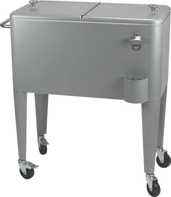 Produktbild von Kailua Cooler - Amerikanische Kühlbox, Kühlwagen, Party Getränkekühler, Grau