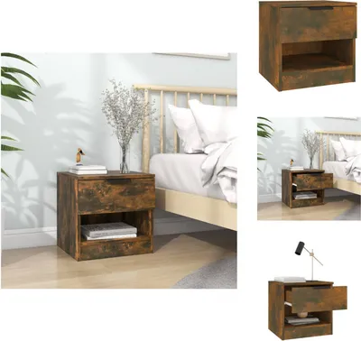 Produktbild von vidaXL Nachttisch Räuchereiche Holzwerkstoff -  Nachttische