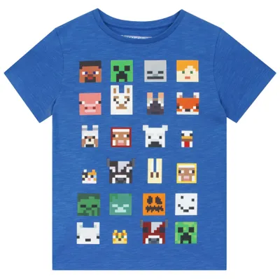 Produktbild von Minecraft Jungen T-Shirt Kurzarm, Blau, 11-12 Jahre