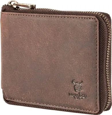 Produktbild von MATADOR BADALONA Damen Herren Leder Geldbörse RFID Braun Dunkel