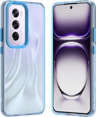 Produktbild von Handyhülle für Oppo Reno12 Schlank Durchscheinend Matt Stoßfest Schutzhülle Blau