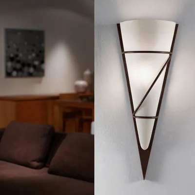 Produktbild von EGLO Wandlampe Pascal 1, 1 flammige Wandleuchte Vintage, Retro, Wandbeleuchtung für Innen aus Metall, Wohnzimmerlampe, Flurlampe mit E14
