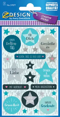 Produktbild von AVERY Zweckform ZDesign Sticker "Gute Wünsche" 27 Sticker