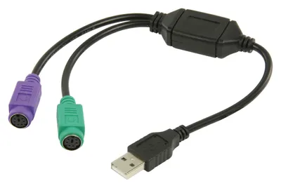 Produktbild von Valueline VLCP60830B03, 0,3 m, 2x 6-p Mini-DIN, USB A, Stecker, Schwarz