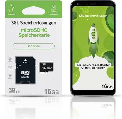 Produktbild von microSD Speicherkarte S&L für LG Q Stylus - Speicherkapazität: 16 GB