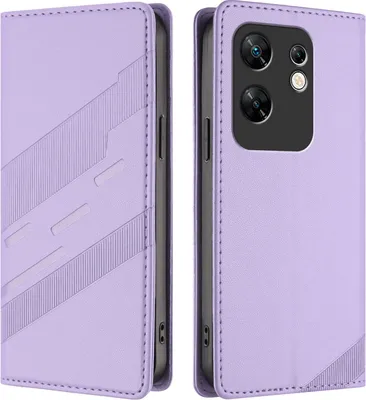 Produktbild von Hülle für Infinix Zero 30 4G, Kunstleder Brieftaschen Handyhülle mit Kartenfach und Standfunktion Violett