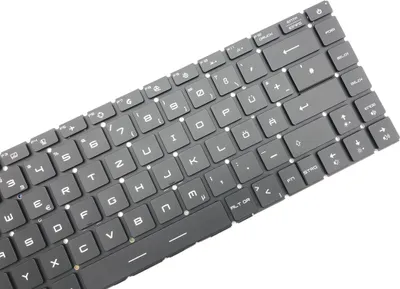 Immagine prodotto di DEUTSCHE - Tastiera nera con illuminazione RGB compatibile per MSI GE66 Dragonshield 10SGS (MS-1541)