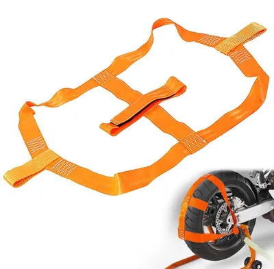 Produktbild von Spanngurte Autotransport 48mm Orange Radsicherung Zurrgurte Reifengurt 1000kg Arbeitsspannung