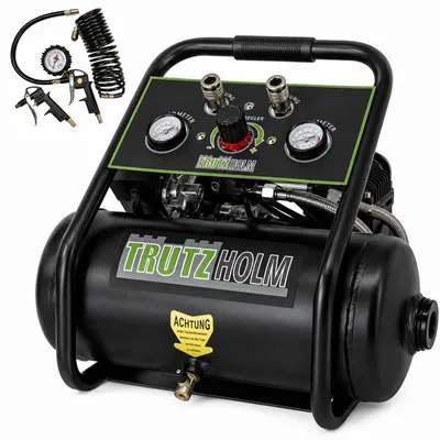 Produktbild von Premium Brushless Silent Flüsterkompressor 9L – leiser Kompressor 900 W, 62 dB, 8 bar inkl. Zubehör
