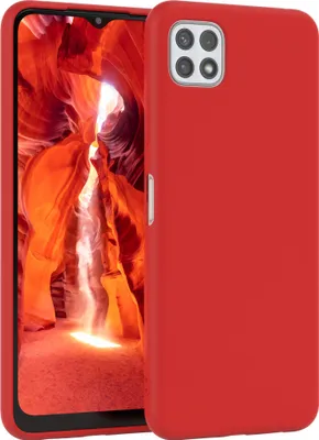 Produktbild von EAZY CASE Silikonhülle für Samsung Galaxy A22 5G Silikon Backcover Schutz in Rot