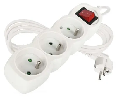 Zdjęcie produktu dla Emos 1902130200, Przełączane, Biały, 3 x gniazdo sieciowe, 2 m, 250 V, 10 A