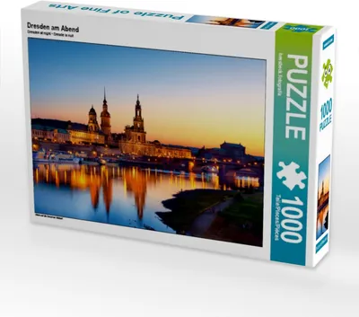 Produktbild von Calvendo Dresden am Abend 1000 Teile Puzzle quer 640x480mm, CALVENDO; 7308875