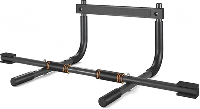 Produktbild von Zugstange für Türrahmen – Klimmzugstange – Krafttraining zu Hause – Belastbar bis 200 kg – Keine Montage erforderlich – Schwarz