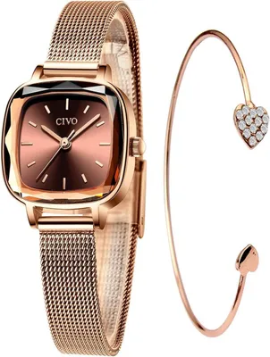 Produktbild von Watch Armbanduhr Damen Klein Damenuhr: Analog Klassische Luxus - Wasserdicht Geschenke Uhr mit Präzises Quarzwerk Wasserfest & Kratzschutz