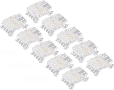 Obrázek produktu pro 10ks COB LED pásek na drátový konektor 10mm 3Pin Transparent Solderless LED Light Strip konektory pro domácnost školu kancelář