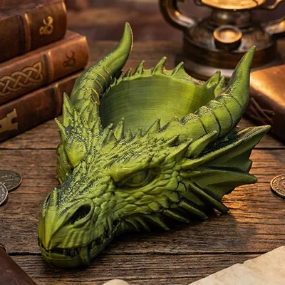 Productafbeelding van Groene draakfiguur, decoratie voor de Halloween-tafel