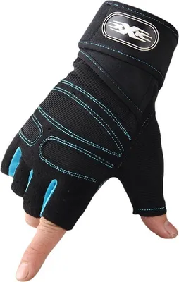 Produktbild von INF Trainingshandschuhe - Atmungsaktiv & Bequem Schwarz + Blau XL