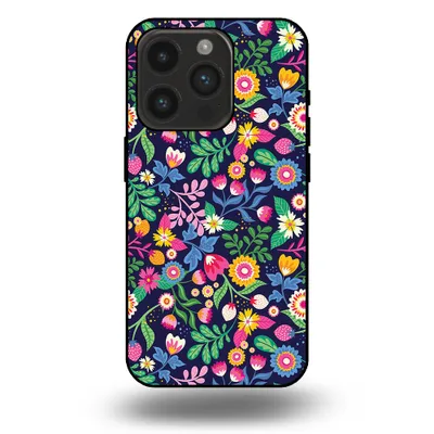 Produktbild von Smartphonica Handytasche passend für iPhone 14 Pro mit Blumendruck - TPU Back Cover Case Blumendesign