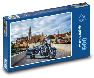 Obrázek produktu pro martinpuzzle - Puzzle 500 - Motocykl na mostě ve městě
