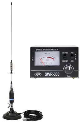 Zdjęcie produktu dla Antena CB PNI S75, 75 cm, z motylkiem, magnesem 125 mm i reflektorem PNI SWR-300