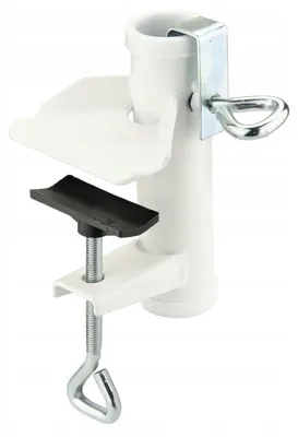 Image de Videx Garden Support de parasol métal blanc pour balcon 23mm