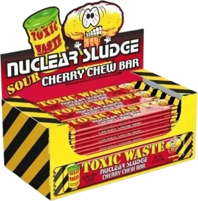 Produktbild von Toxic Waste Nuclear Sludge Chew Bar Sour Cherry 50 x 20g Vorratspack