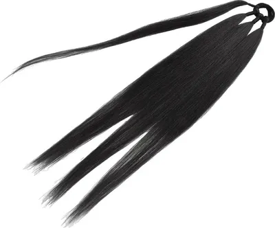 Produktbild von Haarteil Synthetik Haarverlängerung Zopf Haar Extension für Damen, Mädchen - BRAIDELLA Schwarz