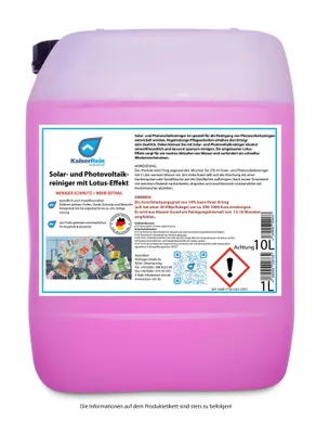 Produktbild von KaiserRein Solaranlagen und Photovoltaik 10 L Kanister Reiniger Konzentrat für Solar Photovoltaikanlagen Solarreiniger Lotus Effekt