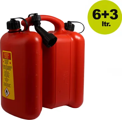 Produktbild von Tecomec Doppelkanister roter Kombi-Kanister 6+3 Liter für Benzin und Öl