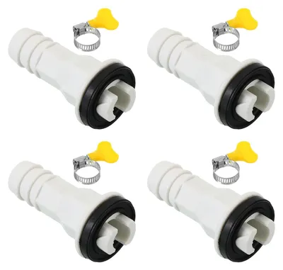 4er-Set Ablaufverbinder 15 mm für Klimaanlage, weiß