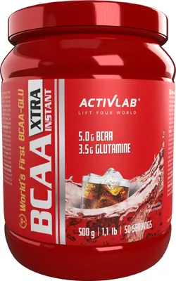 Produktbild von Activlab BCAA Xtra Instant 500g, L-Leucin, L-Isoleucin, L-Valin - Cola