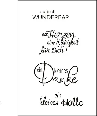 Produktbild von Stempel Clear, du bist wunderbar, transparent, 4 - teilig