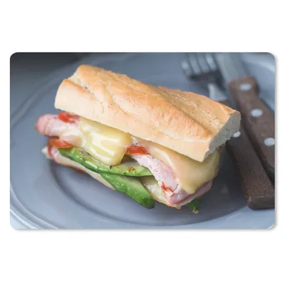Produktbild von MuchoWow® Mauspad Mousepad Reichhaltig gefülltes Toastbrot zum Mittagessen 27x18 cm - Mousepads - Maus Mat - Pad - Mausunterlage - Büroartikel - Desk Matten
