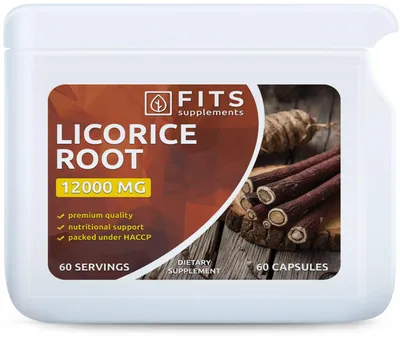 Image de Racine de réglisse Strong 12 000 mg, 60 gélules