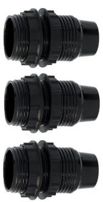 Productafbeelding van Lamphouder + 2 ringen - E14 - Zwart - Per 3 stuks