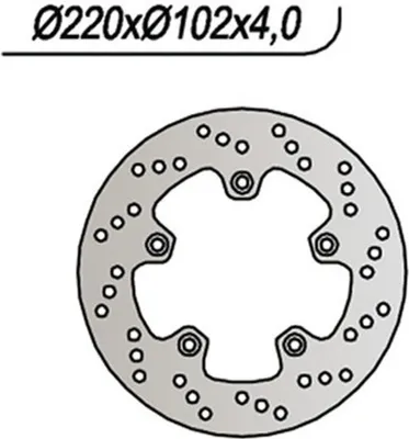 Produktbild von Ng Hintere Bremsscheibe Für Aprilia Rs 50 (99-05), Tuono 50`03-07 (220X102X4) (5X8,5Mm)