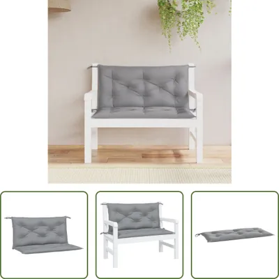 Immagine prodotto di The Living Store Cuscini per panca da giardino 2 pz. Tessuto Oxford grigio 100x50x7 cm