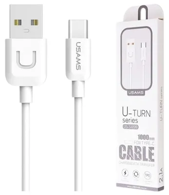 Immagine prodotto di Cavo Usams U-Turn Usb-C 1M bianco/bianco 2A Tcusbxd02 (Us-Sj099)